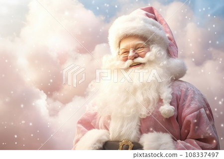 Santa Claus in soft pastel colors. Christmas in 3d style Santa Claus in soft pastel colors. Christmas in 3d style 108337497