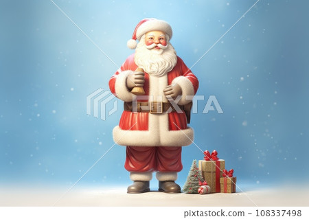 Santa Claus in soft pastel colors. Christmas in 3d style Santa Claus in soft pastel colors. Christmas in 3d style 108337498