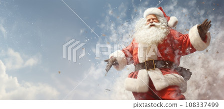 Santa Claus in soft pastel colors. Christmas in 3d style Santa Claus in soft pastel colors. Christmas in 3d style 108337499