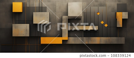 Banner of Brutal abstract background with geometric shapes 108339124