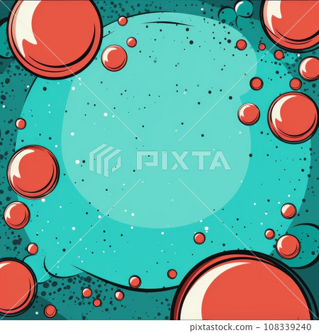 Retro pop art comic illustration with red and blue bubbles Retro pop art comic illustration with red and blue bubbles 108339240