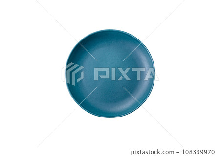 Beautiful empty round ceramic plate on a concrete background Beautiful empty round ceramic plate on a concrete background 108339970