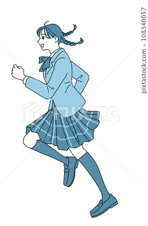 一個開朗的女學生開始跑步 108340057