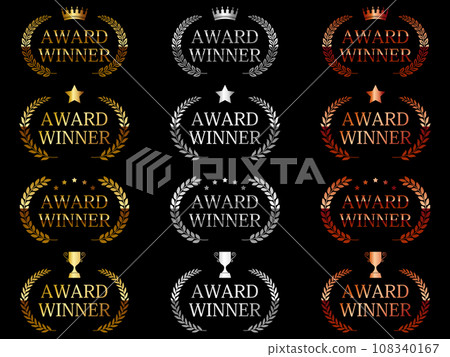 一套 12 個豪華獎徽，金、銀、銅 108340167