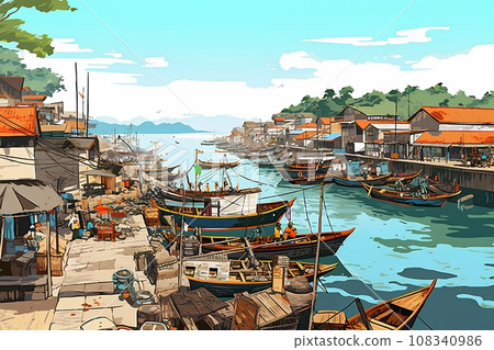 Fishing port scenery-2 Fishing port scenery-2 108340986