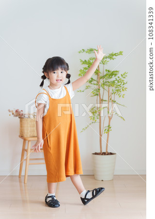 Children waving hands Children waving hands 108341339
