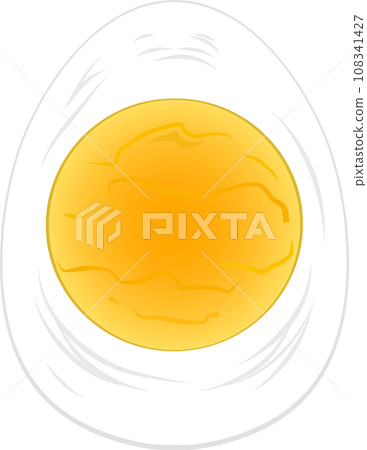 Boil egg hard fully cooked yolk breakfast clipart gradient 108341427