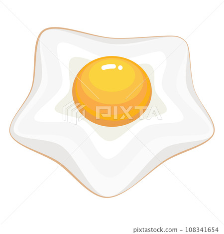 Fried egg one breakfast clipart gradient design illustration 108341654