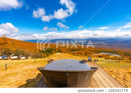 秋天的清裡露台 山梨縣 秋天的清裡露台 山梨縣 108342779