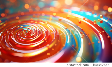 Colorful liquid swirls in a glass, creating a dynamic abstract effect. Colorful liquid swirls in a glass, creating a dynamic abstract effect. 108342846