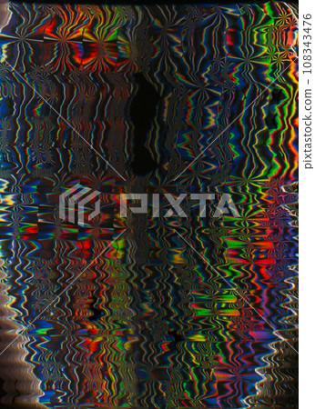 Futuristic glitch. Digital noise texture. Matrix distortion. Neon red green purple color artifacts on dark black illustration art abstract free space background. Futuristic glitch. Digital noise texture. Matrix distortion. Neon red green purple color artifacts on dark black illustration art abstract free space background. 108343476
