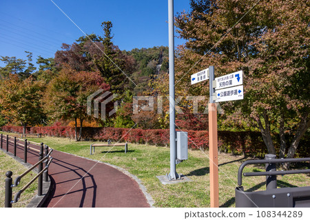 Azuma Valley in autumn, roadside station Azuma Valley park promenade 108344289