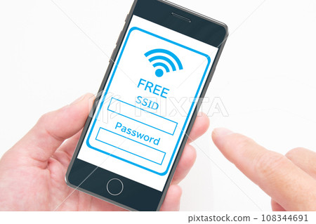 Smartphone WiFi connection Enter SSID and password 108344691