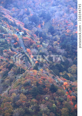 欣賞劍山（日本百座名山，德島縣）的登山纜車 108344745