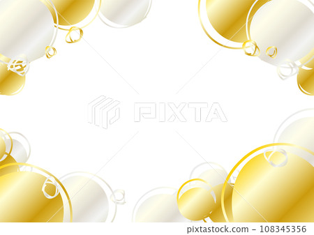 Gold and silver abstract frame, wallpaper 108345356