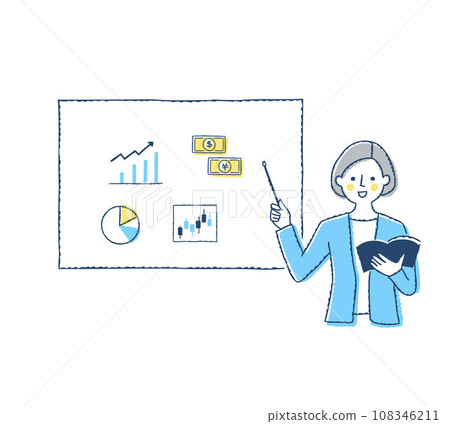 A woman explaining about asset management 108346211