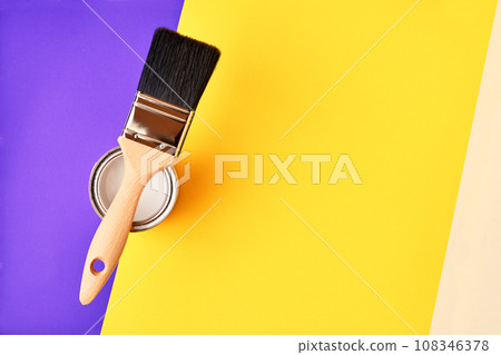 Painting brush and paint can 108346378
