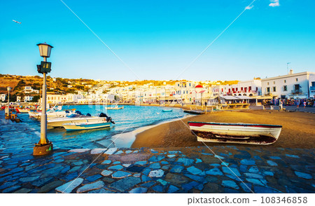View of the Mykonos island 108346858