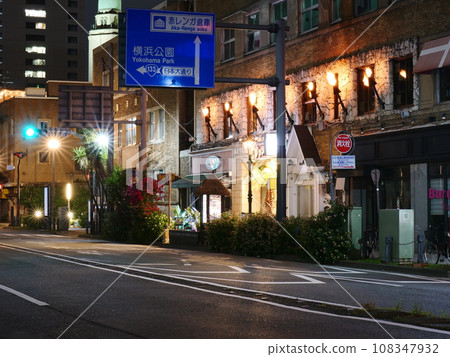 Downtown area at night 108347932