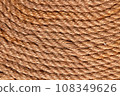 Close up view of brown rope pattern. 108349626