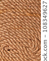 Close up view of brown rope pattern. 108349627