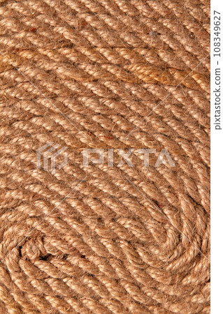 Close up view of brown rope pattern. 108349627