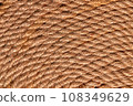 Close up view of brown rope pattern. 108349629