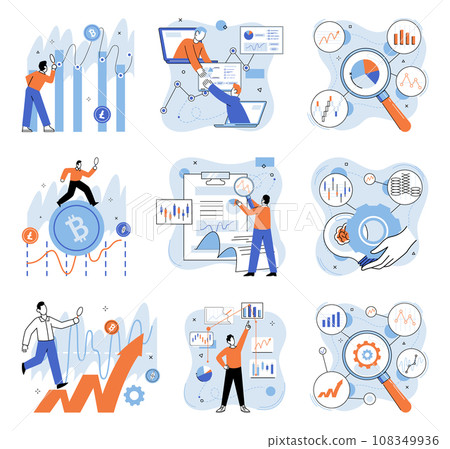Crypto market. Vector illustration. The financial industry is leveraging blockchain technology to enhance payment systems Success in crypto market is achieved through strategic decision making Crypto market. Vector illustration. The financial industry is leveraging blockchain technology to enhance payment systems Success in crypto market is achieved through strategic decision making 108349936