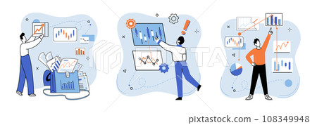 Technical analysis. Vector illustration. Identifying and predicting market trends is key aspect technical analysis Traders use technical analysis to analyze price patterns and identify potential Technical analysis. Vector illustration. Identifying and predicting market trends is key aspect technical analysis Traders use technical analysis to analyze price patterns and identify potential 108349948