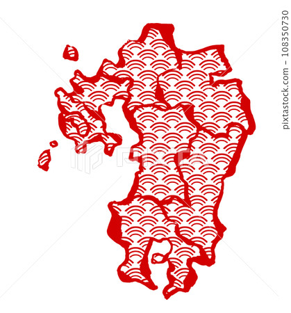 Japanese pattern Kyushu background material 108350730