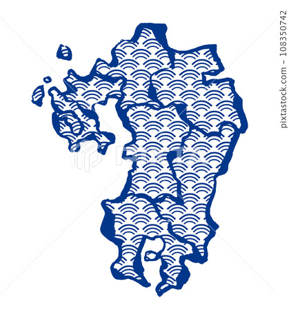 日本圖案九州插畫素材 108350742