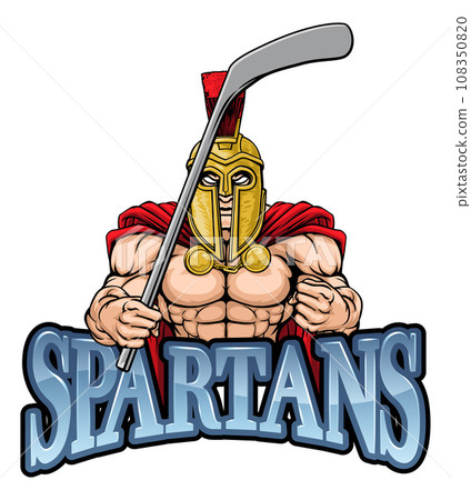 Spartan Man Ice Hockey Sports Team Mascot 108350820