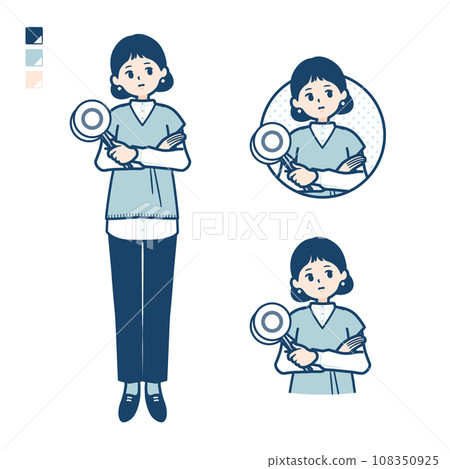 一位針織背心女子思考答案的插圖 108350925