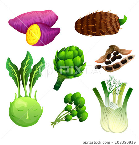 set of vegetable and greens 108350939
