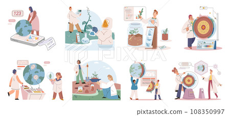 Laboratory research. Vector illustration. Testing hypotheses through controlled experiments is fundamental aspect laboratory research Production processes in lab are optimized for efficiency 108350997