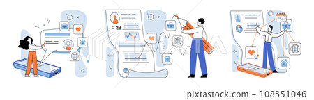 Authentication. Vector illustration. Authentication is essential for verifying identity user Identification plays crucial role in establishing user privacy Ensuring secure environment is paramount 108351046