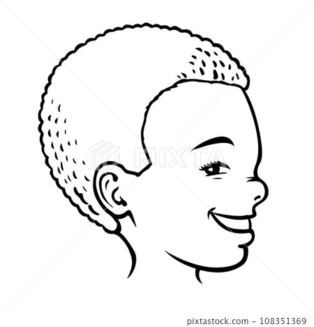 Sketch portrait of a little happy boy 108351369
