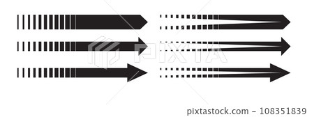 Straight long arrow. Black roughen straight long arrows vector isolated illustration Straight long arrow. Black roughen straight long arrows vector isolated illustration 108351839