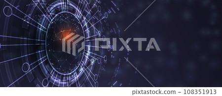 Technology Network Vector Background.. Science and technology presentation background. Big data connectivity software development 108351913