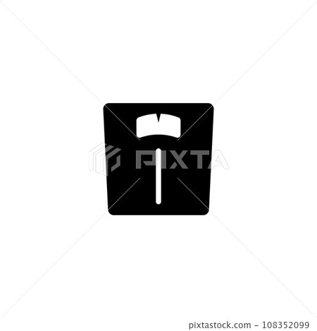 Floor Diet Scales, Bathroom Weight Scale. Flat Vector Icon illustration. Simple black symbol on white background. Floor Diet Scales, Bathroom Scale sign design template for web and mobile UI element. Floor Diet Scales, Bathroom Weight Scale. Flat Vector Icon illustration. Simple black symbol on white background. Floor Diet Scales, Bathroom Scale sign design template for web and mobile UI element. 108352099