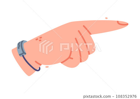 Human Hand Point Finger Show Gesture Vector Illustration 108352976