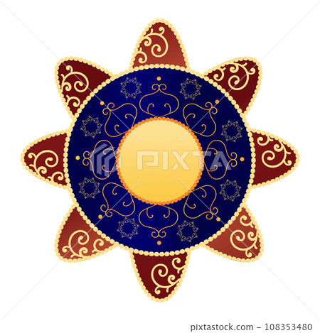 Happy Navratri. Garba Night mandala poster for Navratri Dussehra festival of India. 108353480