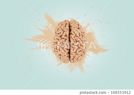 Creative thinking and brain explosion with splashes. Think different, creative idea. Fresh thought, creative. Brainstorm Creative thinking and brain explosion with splashes. Think different, creative idea. Fresh thought, creative. Brainstorm 108353912