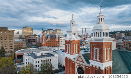 spokane washington downtown center church cathedral 108354923