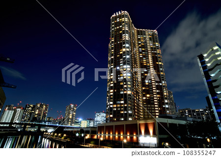 芝浦島的摩天大樓夜景 芝浦島的摩天大樓夜景 108355247