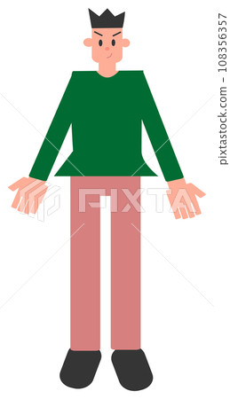 男全身(臉B型)綠色x粉紅色 男全身(臉B型)綠色x粉紅色 108356357