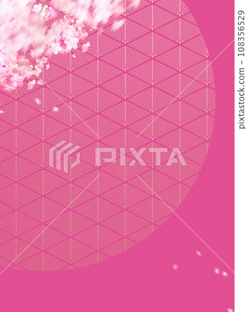 簡單的日式背景，櫻花和日式圖案 108356529