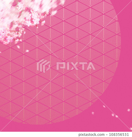 簡單的日式背景，櫻花和日式圖案 108356531