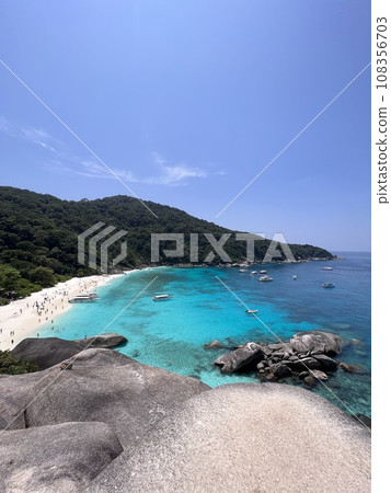Similan island in Phang-nga province. Paradise. Big rocks 108356703