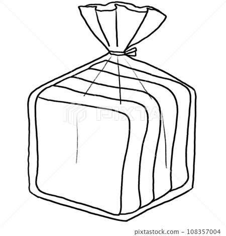 Illustration of bread in a bag 108357004